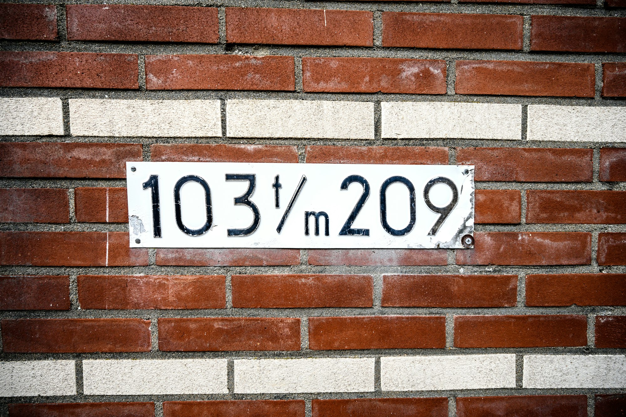 Address sign on residential building